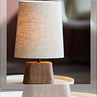Resort table lamps and wall lights