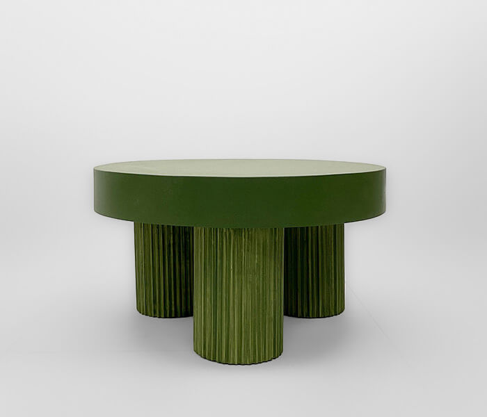 01.7009.0442: coffee table,  ξύλο mindi χρώμα πράσινο