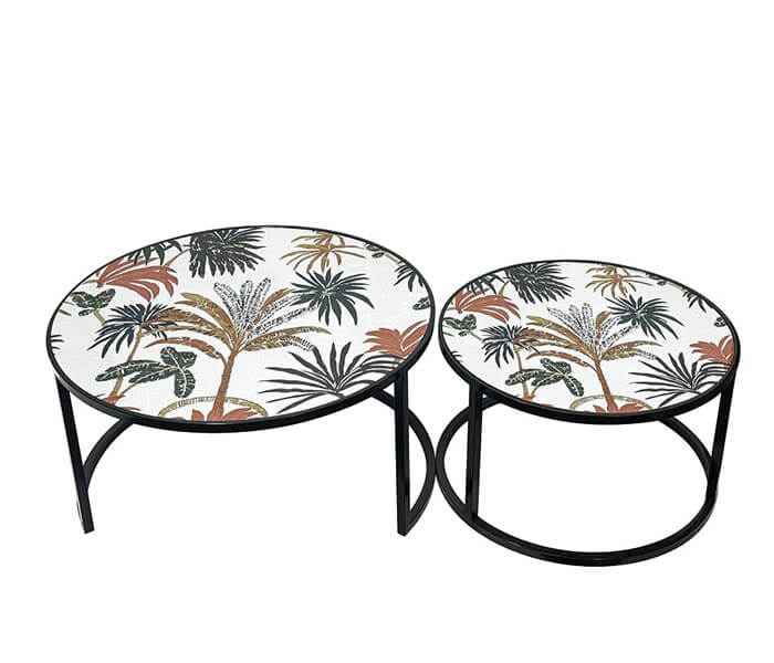 01.7050.0019: Coffee Tables set2, μέταλλο (Δ.76Χ41Υ & Δ.160Χ36Υ)