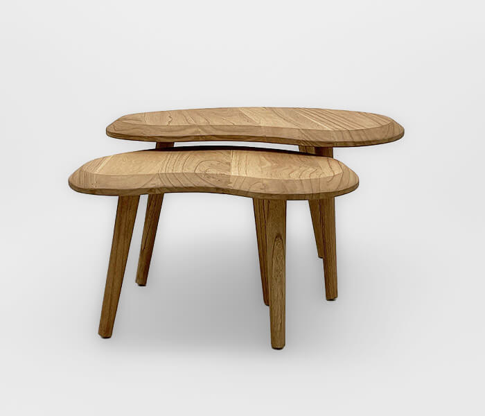 01.7149.0214: Coffee tables set2, ξύλο Mindi (82X59X46Y & 66Χ45X40Υ)