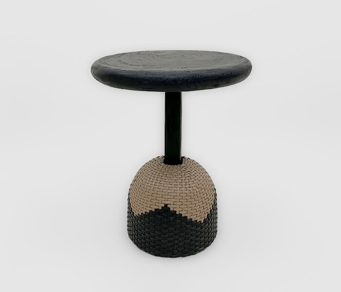 01.7317.0087: side table in-out wicker, ξύλο mungur 