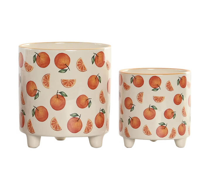 02.7308.0221: Set2 κασπώ κεραμικά πορτοκάλια (Δ.14, 15Υ - Δ.11, 11Υ)