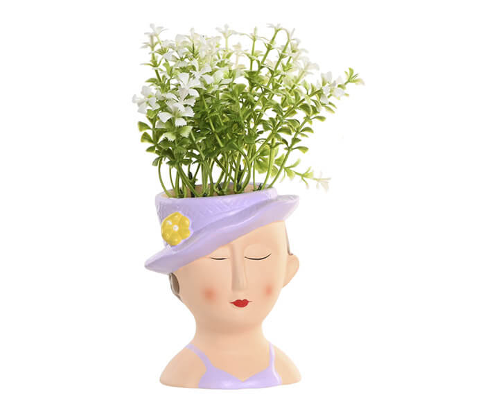 02.7308.0222: Γλαστράκι κεραμικό με λουλούδια