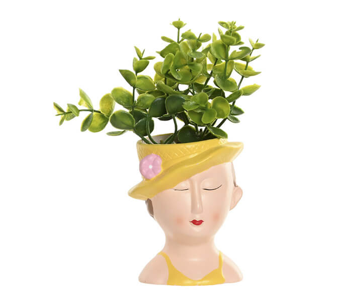 02.7308.0223: Γλαστράκι κεραμικό με λουλούδια