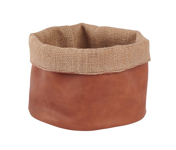 09.7278.0003: Καλάθι Jute - συνθετικό δέρμα