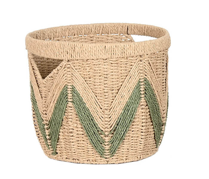 09.7308.0143: Καλάθι rattan natural πράσινο