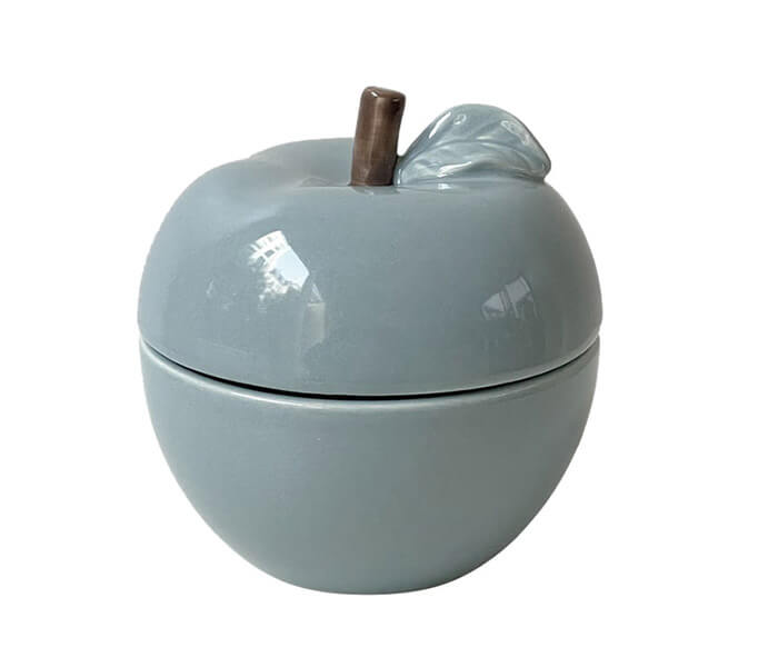 10.7360.0041: Μήλο κεραμικό σιέλ, με αρωματικό κερί