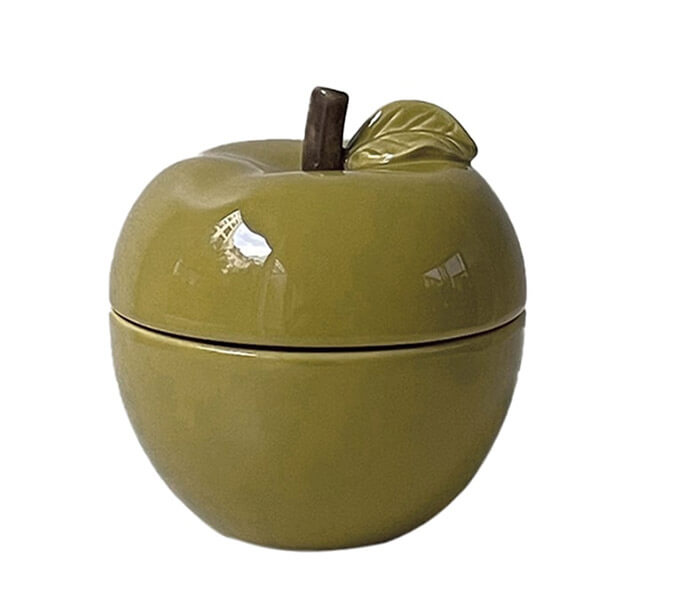 10.7360.0043: Μήλο κεραμικό πράσινο, με αρωματικό κερί