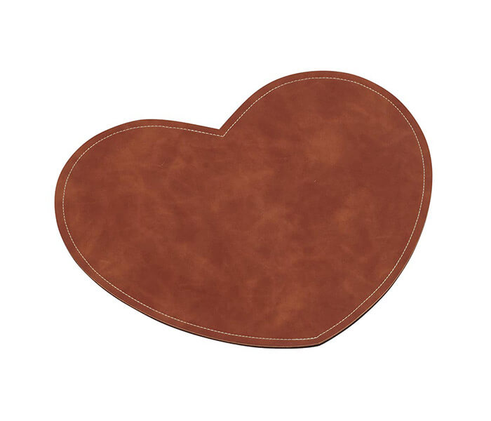 13.7278.0024: Σουπλά καφέ σχήμα καρδιάς, συνθετικό δέρμα