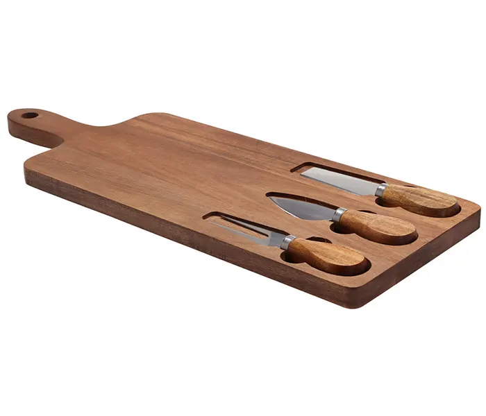 13.7281.0409: Set τυριού, ξύλο ακακία 