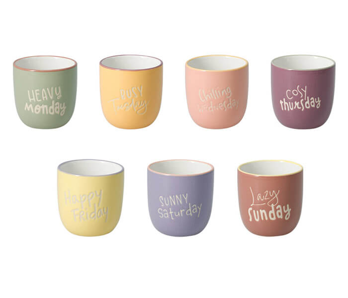 13.7281.0448: Set7 κούπες, stoneware (220ml)