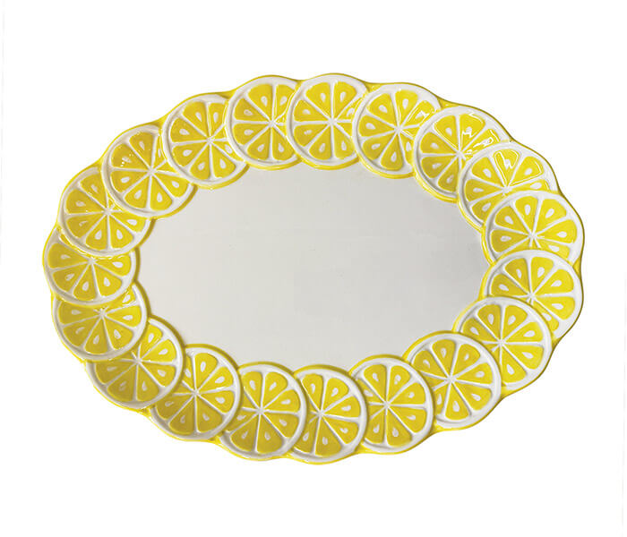 13.7360.0017: Πιατέλα κεραμική, λεμόνια