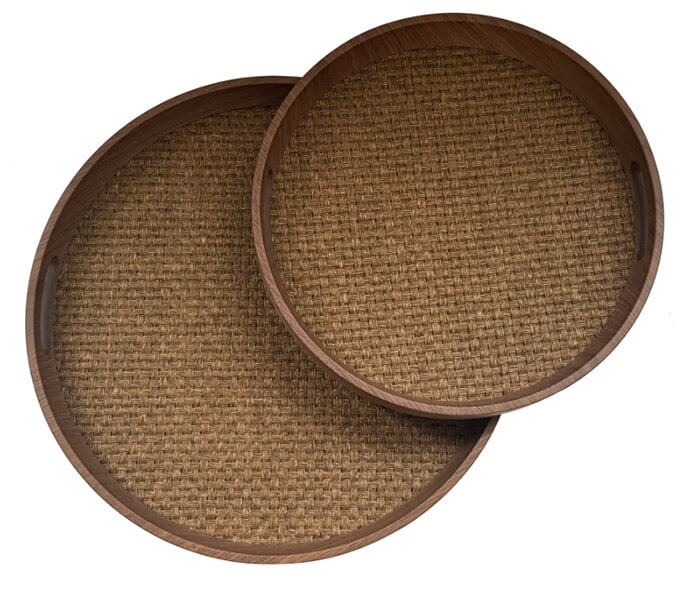 14.7050.0023: Διακοσμητικός δίσκος raffia ξύλο