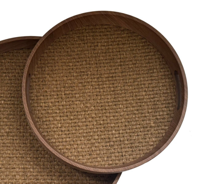 14.7050.0024: Διακοσμητικός δίσκος raffia ξύλο