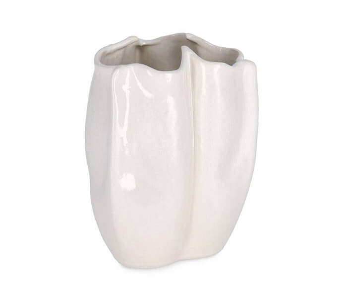 15.7009.0563: Βάζο κεραμικό λευκό