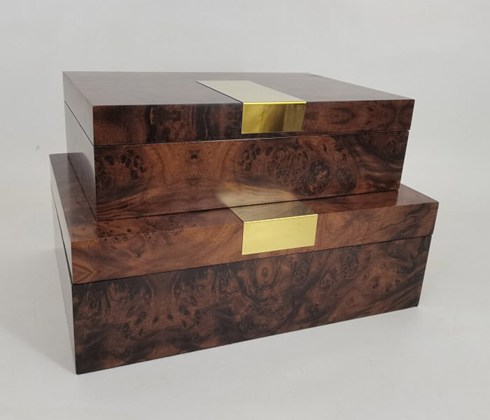 15.7050.0991: Διακοσμητικό κουτί, ξύλο - μέταλλο