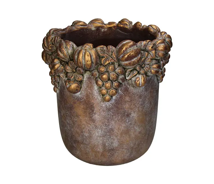 15.7138.0380: Διακοσμητικό Planter Concrete παλαιωμένο χρυσό 