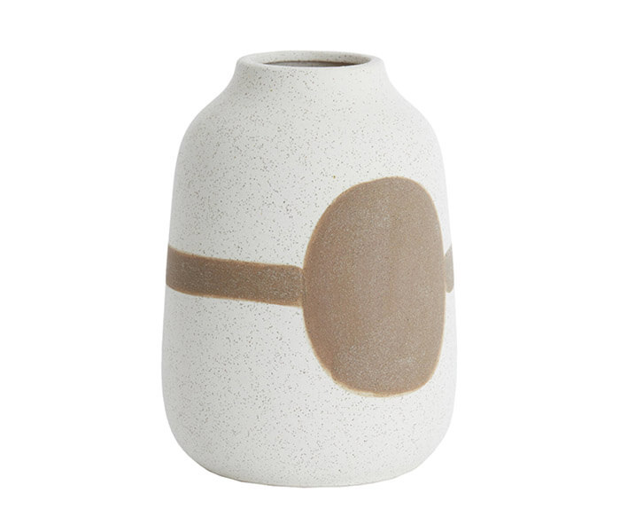 15.7277.0107: Διακοσμητικό βάζο κεραμικό matt cream brown