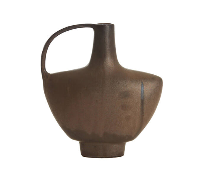 15.7277.0108: Βάζο κεραμικό χρώμα καφέ - bronze