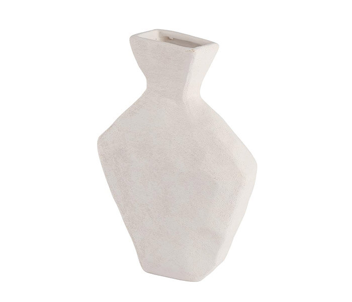 15.7278.0105: Βάζο stoneware λευκό