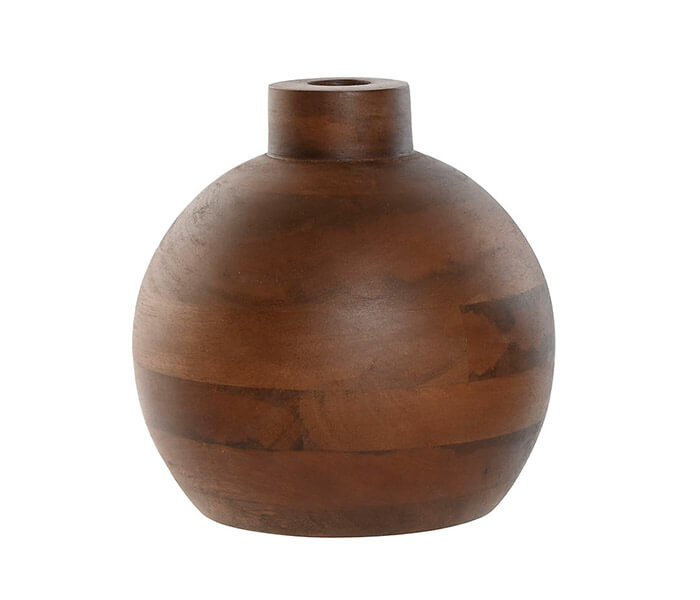 15.7308.0802:  Διακοσμητικό βάζο, ξύλο mango