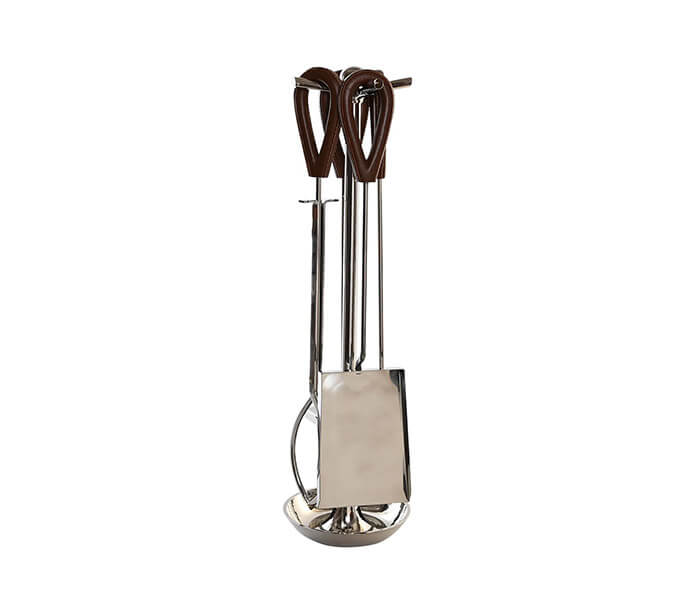 15.7308.0943: Set τζακιού, 4 τεμ. Inox aluminium