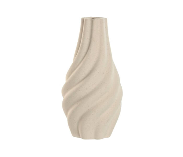 15.7308.0970: Βάζο κεραμικό ανάγλυφο cream