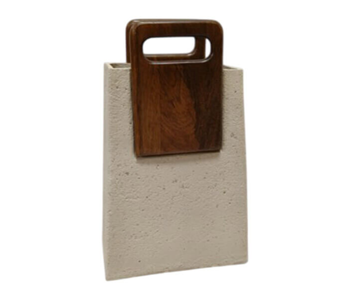 15.7308.0978:  Βάζο, papier mache - ξύλο mango