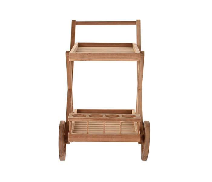 21.7308.0011: Τρόλευ βοηθητικό σερβιρίσματος, in-out, ξύλο teak