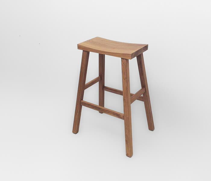 21.7339.0238: Bar stool ξύλο teak (ύψος καθίσματος 74εκ.) Μόνο 1 τεμάχιο