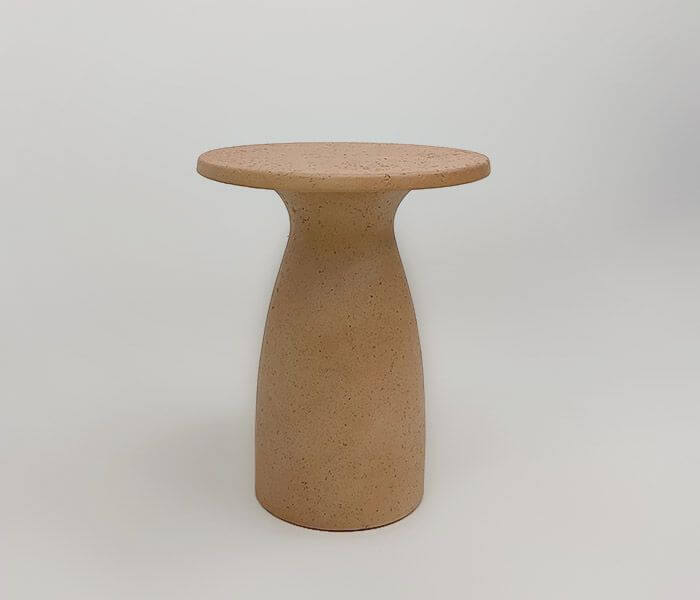 21.7378.0011: side table in-out, fiber cement , lava stone finish