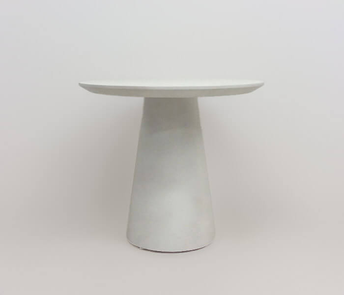 21.7378.0028: Δ.70, 60Υ τραπέζι  in-out, βάση κώνος fiber cement, αδιάβροχο, χρώμα smooth white, matt finish