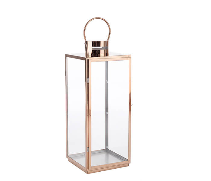 31.7009.0074: Φανάρι inox - γυαλί, χρώμα χαλκού