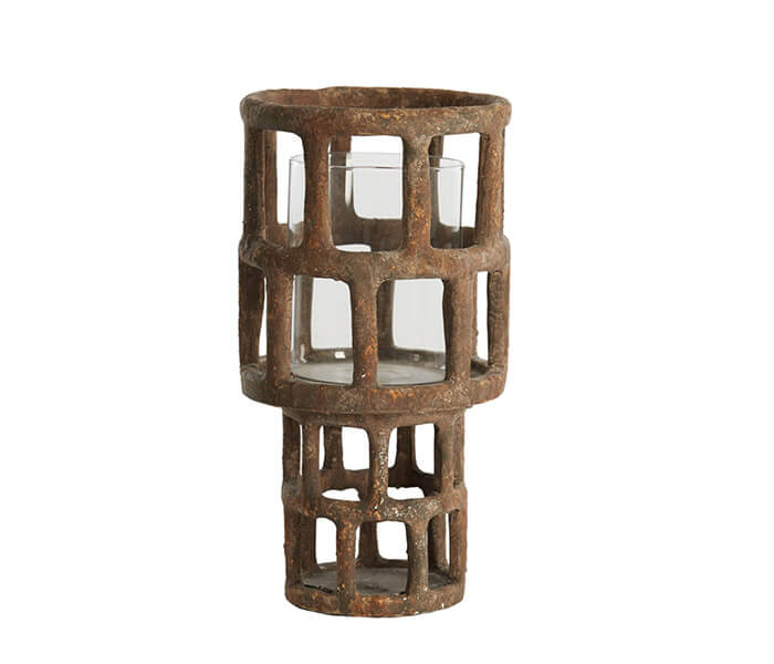 31.7277.0051: κηροπήγιο ρητίνη με γυάλινο βάζο για το κερί