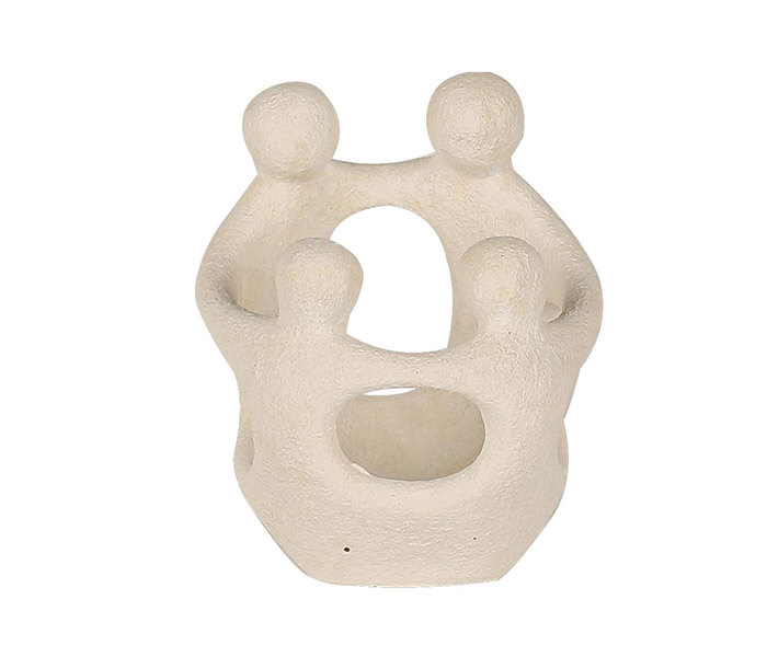 31.7278.0013: Διακοσμητικό κηροπήγιο λευκό, cement