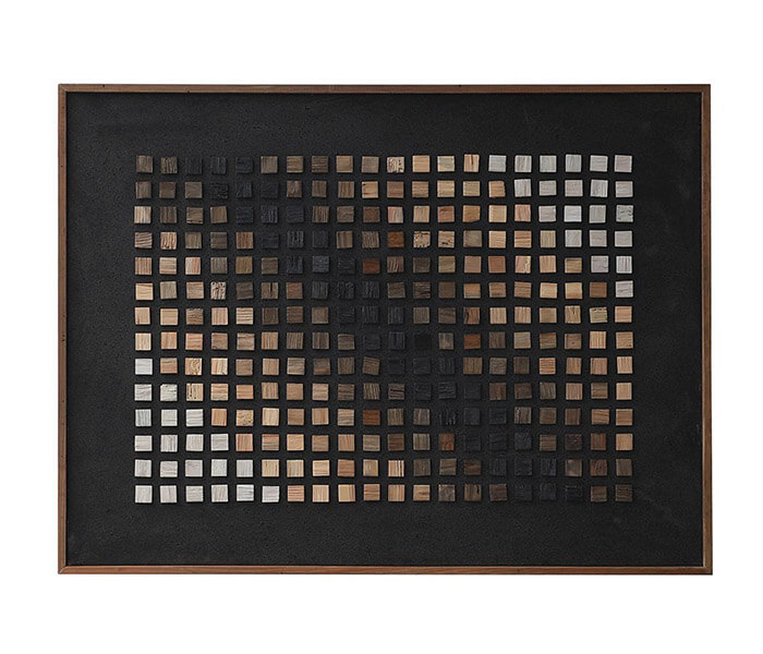 32.7278.0002: Πίνακας mosaic pattern, ανακυκλωμένο ξύλο πεύκου με κορνίζα