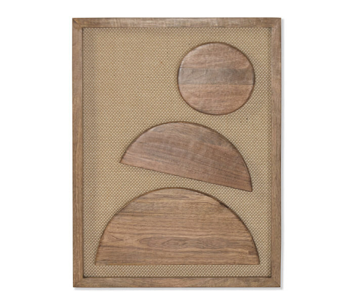 32.7308.1073: Πίνακας ξύλο Mango - jute, με κορνίζα