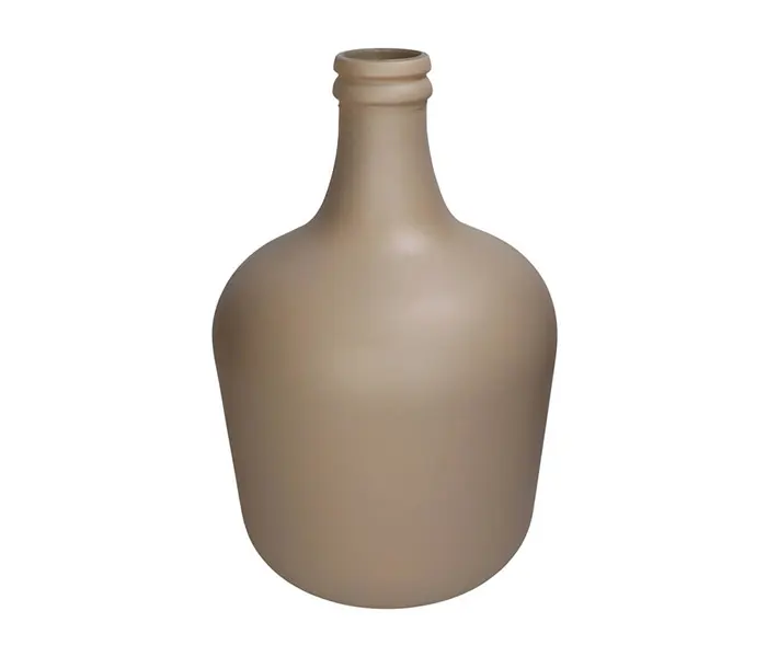 50.7138.0046: διακοσμητικό βάζο γυαλί ανακυκλωμένο μπεζ ματ