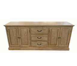 01.6696.0009 - Μπουφές ξύλο Δρυς, 4 πόρτες, 3 συρτάρια
