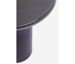 01.7009.0434: Side table indoor, κεραμικό επισμαλτωμένο, glossy φινίρισμα, χειροποίητο. Χρώμα μαύρο μπλε.