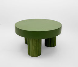 01.7009.0442: coffee table,  ξύλο mindi χρώμα πράσινο