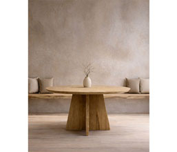 01.7149.0146: Δ.130 τραπέζι ξύλο mindi natural 