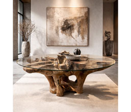 01.7149.0156: 155Χ185,  Δ.228 Τραπέζι ρίζα Teak Natural 