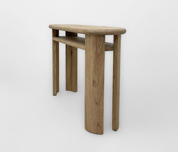 01.7149.0201: Κονσόλα ράφι, ξύλο mindi χρώμα natural