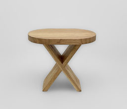 01.7149.0204 - Side table indoor, ξύλο Mindi καπάκι οβάλ πάχος 4εκ.
