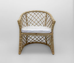 01.7149.0211: Πολυθρόνα Rattan με αποσπώμενο μαξιλάρι καθίσματος