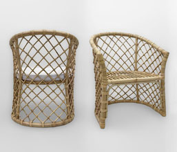 01.7149.0211: Πολυθρόνα Rattan με αποσπώμενο μαξιλάρι καθίσματος