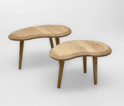 01.7149.0214: Coffee tables set2, ξύλο Mindi (82X59X46Y & 66Χ45X40Υ)