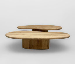 01.7149.0216 - Coffee tables set2, ξύλο Mindi (130X68X30Y & 110Χ55X37Υ)
