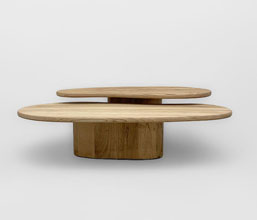 01.7149.0216: Coffee tables set2, ξύλο Mindi (130X68X30Y & 110Χ55X37Υ)